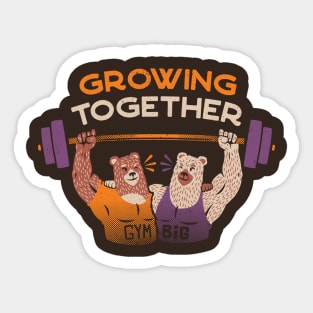 Growing Together Gym Bears Sticker